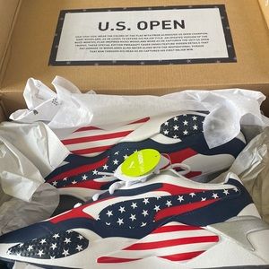 Puma US Open Golf Shoes White Peacock-High Risk Red  Size 12 - Waterproof